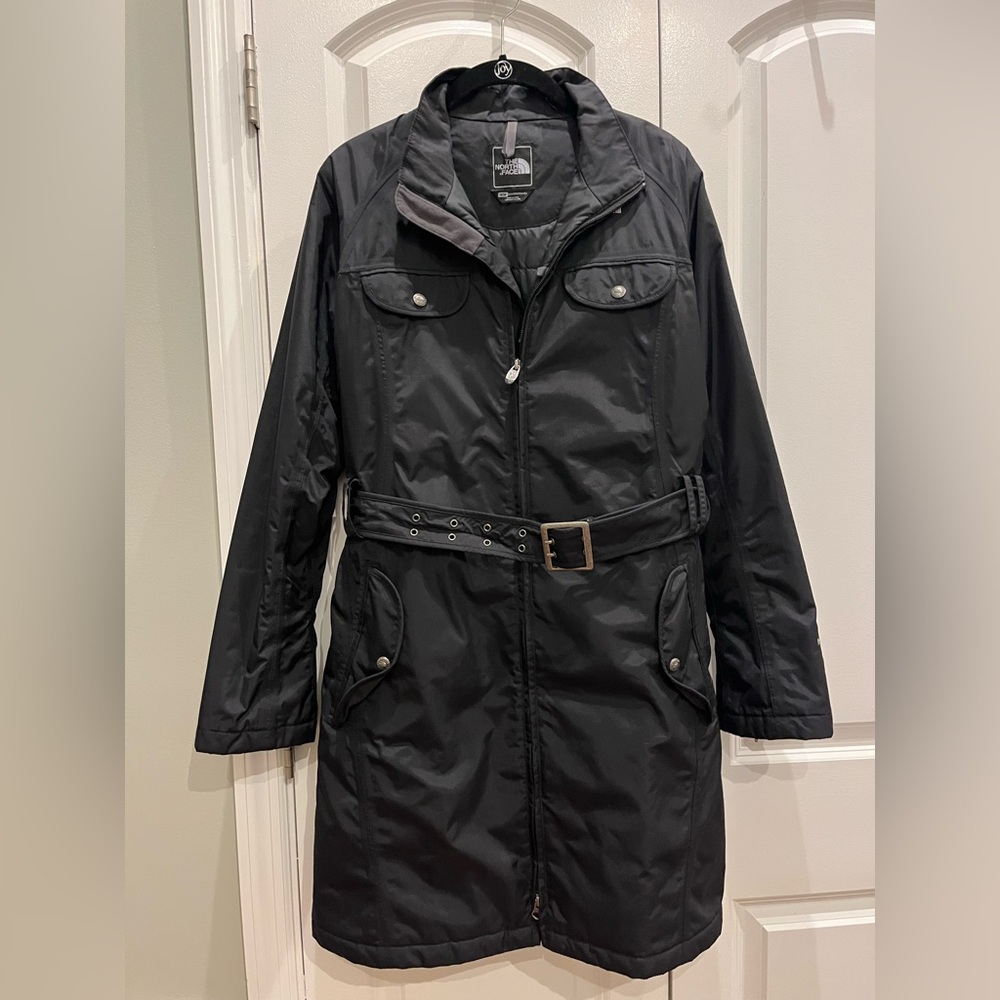 The North Face Women’s HyVent Insulated Belted Long Coat Black Size M